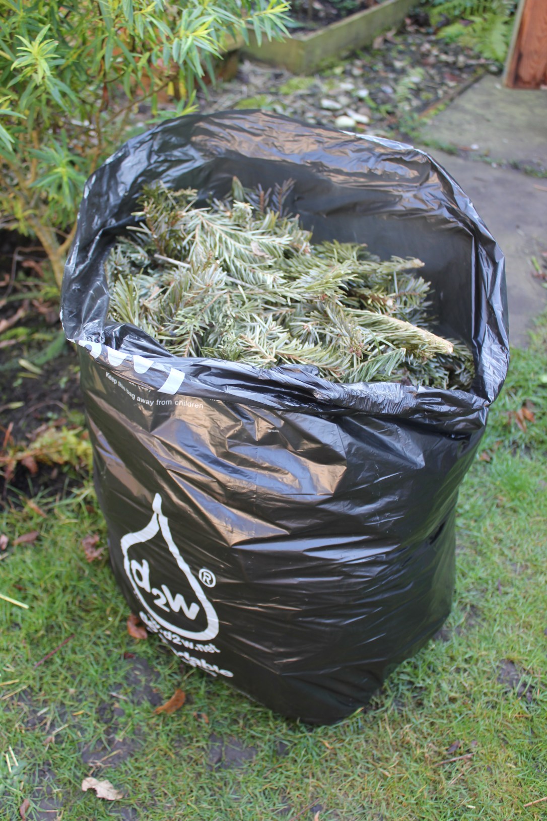 Bag of garden waste